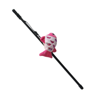 GLORIA Cat Teaser with Soft Toy Fish Pink